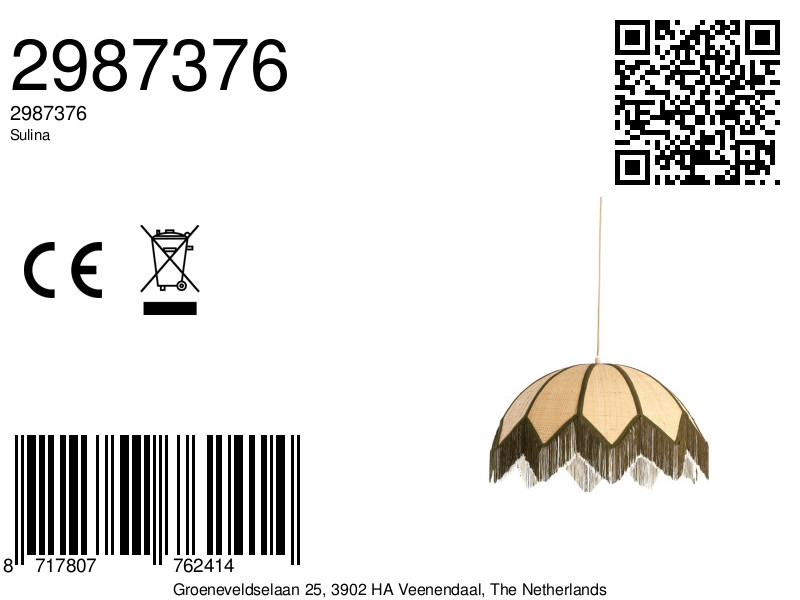 Suspension rétro avec franges Light & Living Sulina – Image 7