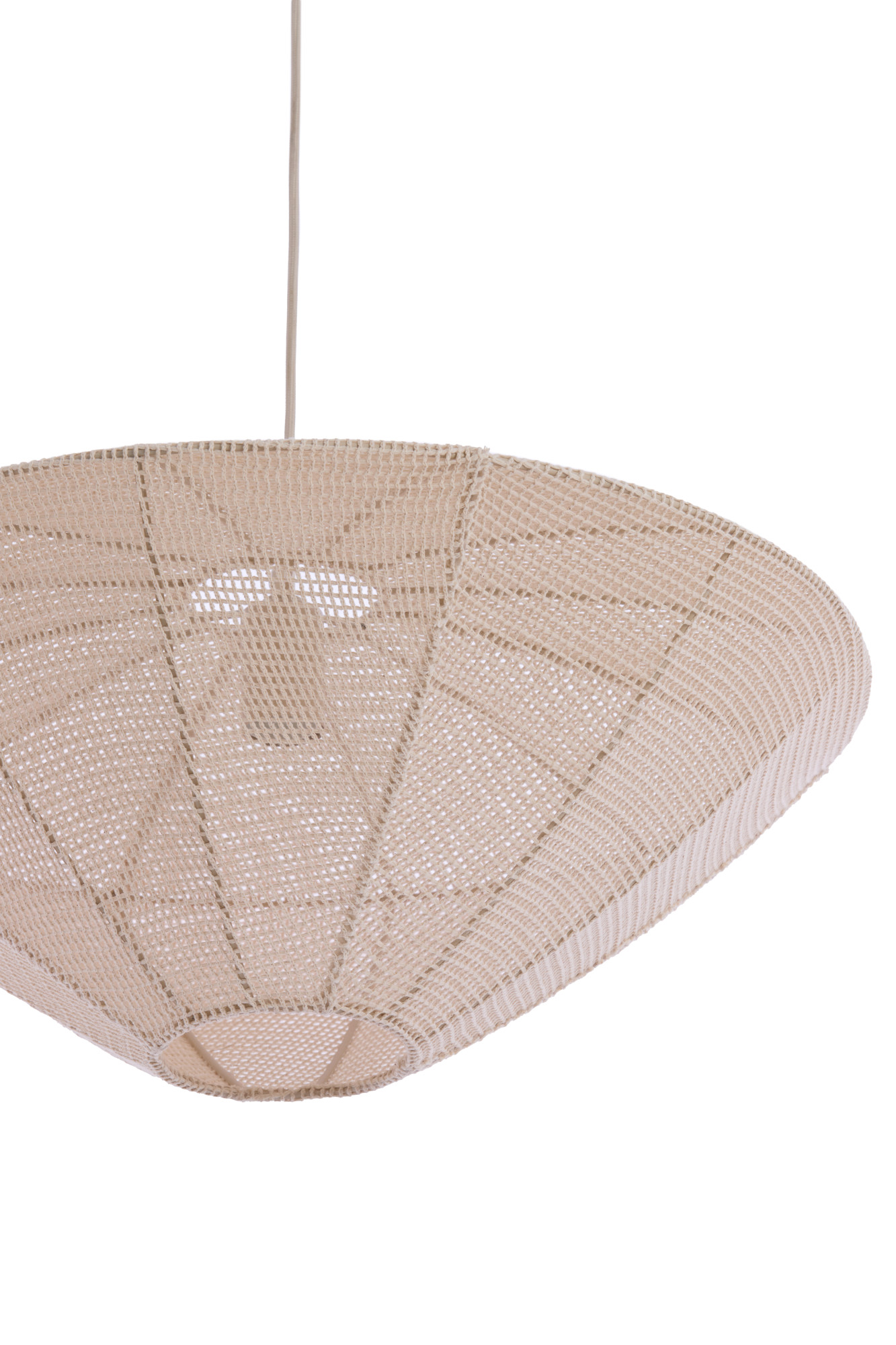 Suspension en tissu blanc tressé Light & Living Satilla – Image 4
