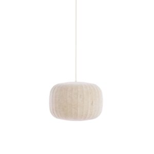 Suspension en tissu crème avec ambiance chaleureuse Light & Living Lexa