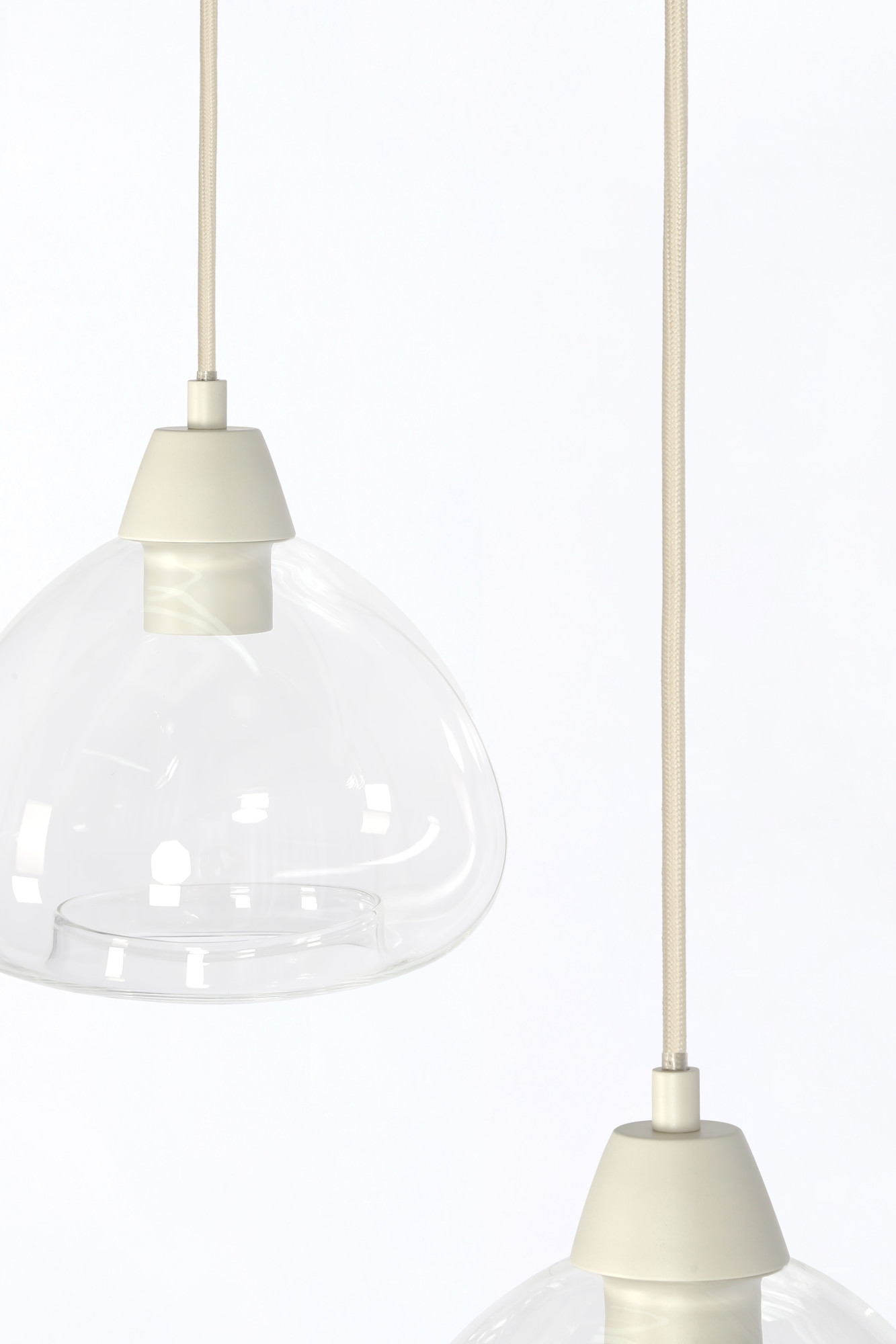 Petite suspension avec abat-jour en verre Light & Living Bisho – Image 6