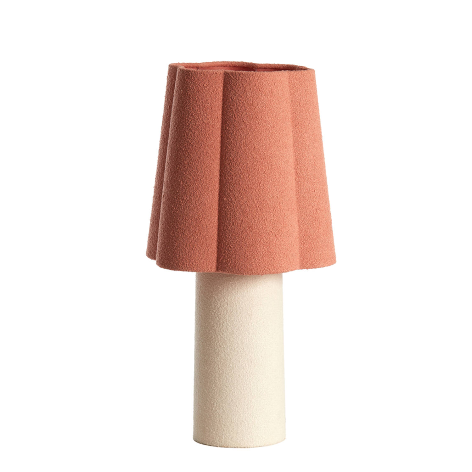 Lampe avec abat-jour rose en tissu Light & Living Musaby
