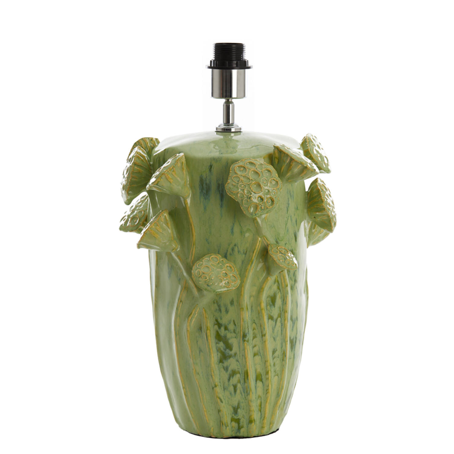 Base de lampe en céramique verte fleurs Light & Living Lavci