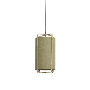 Suspension cylindrique verte pour ambiance cosy Light & Living Sendai