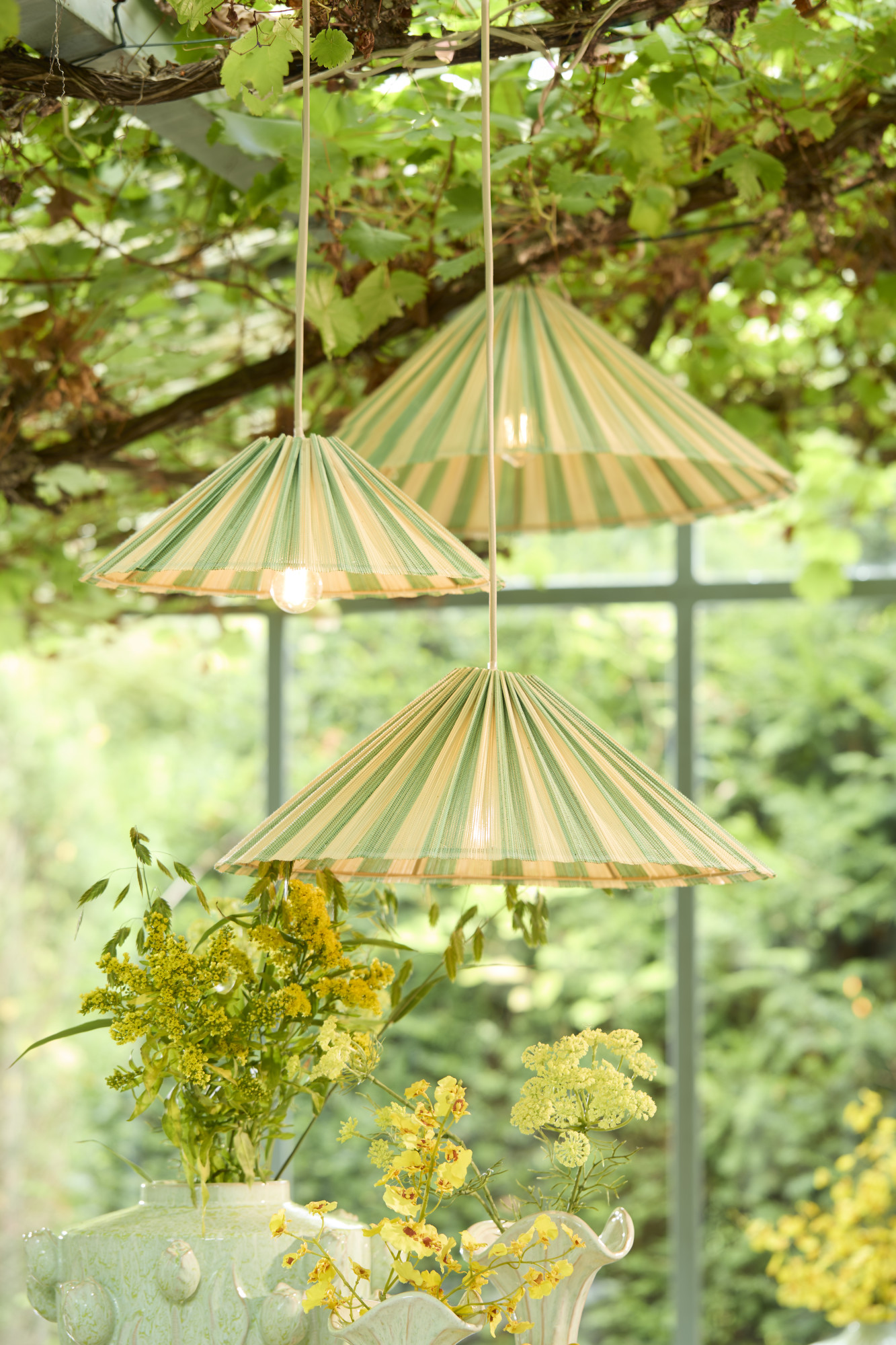 Suspension avec cache-câble beige Light & Living Cupa – Image 4