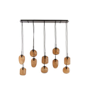 Suspension en verre couleur ambre Light & Living Mezza