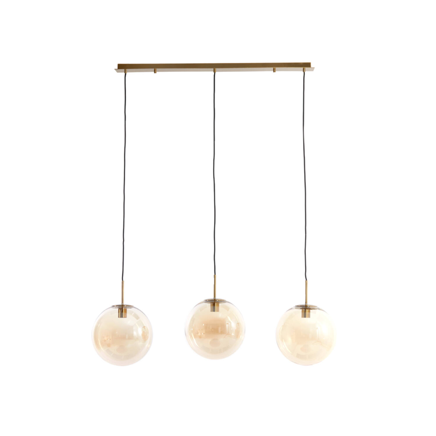 Suspension en verre avec accents dorés Light & Living Medina