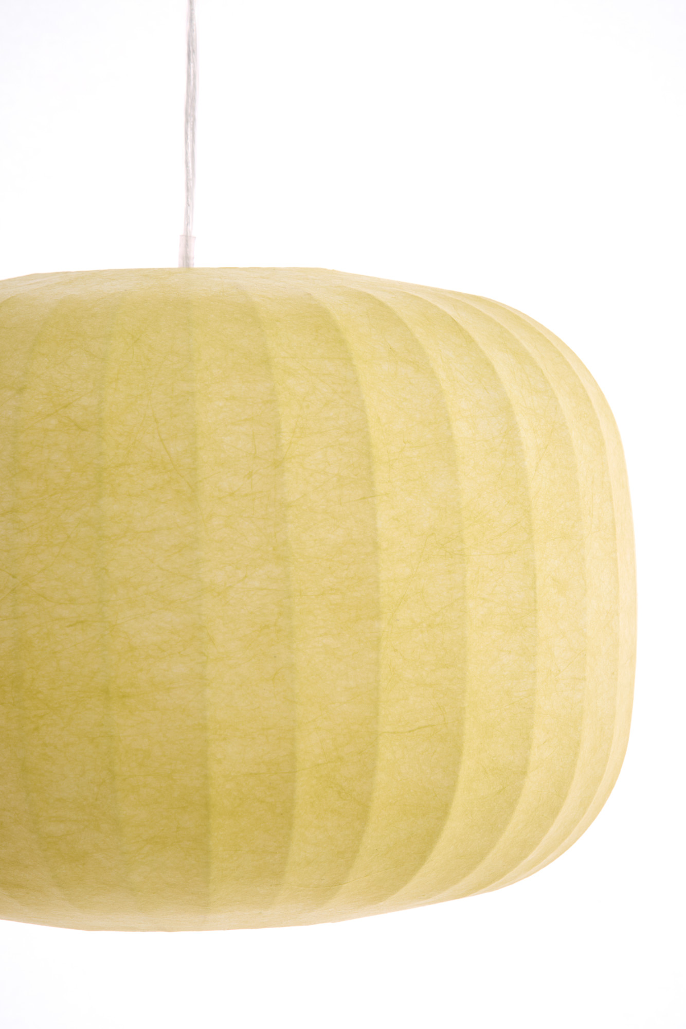 Suspension ovale en tissu jaune Light & Living Lexa – Image 4