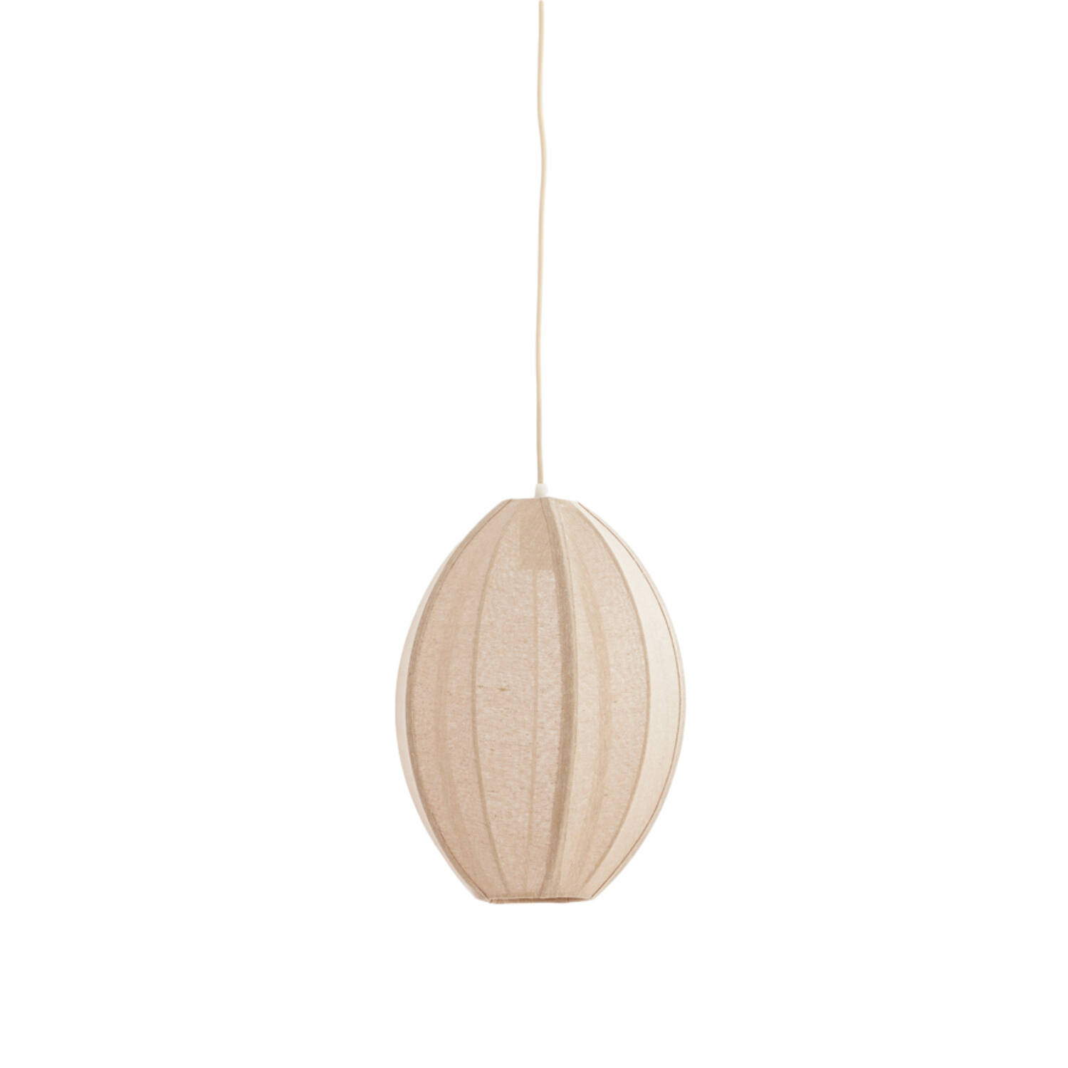 Suspension ovale en tissu beige Light & Living Milatos
