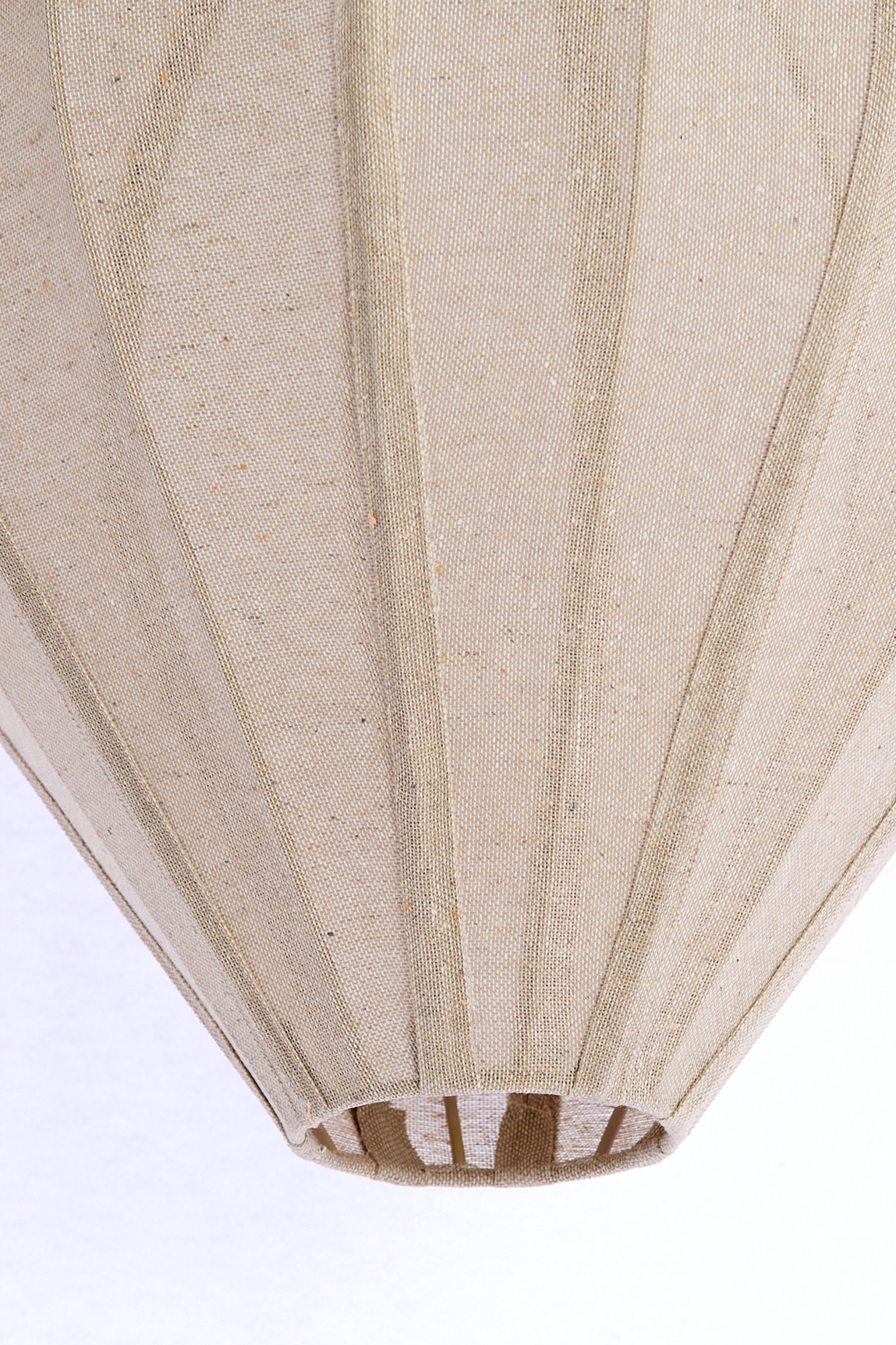 Suspension ovale avec abat-jour en tissu beige Light & Living Pasto – Image 5