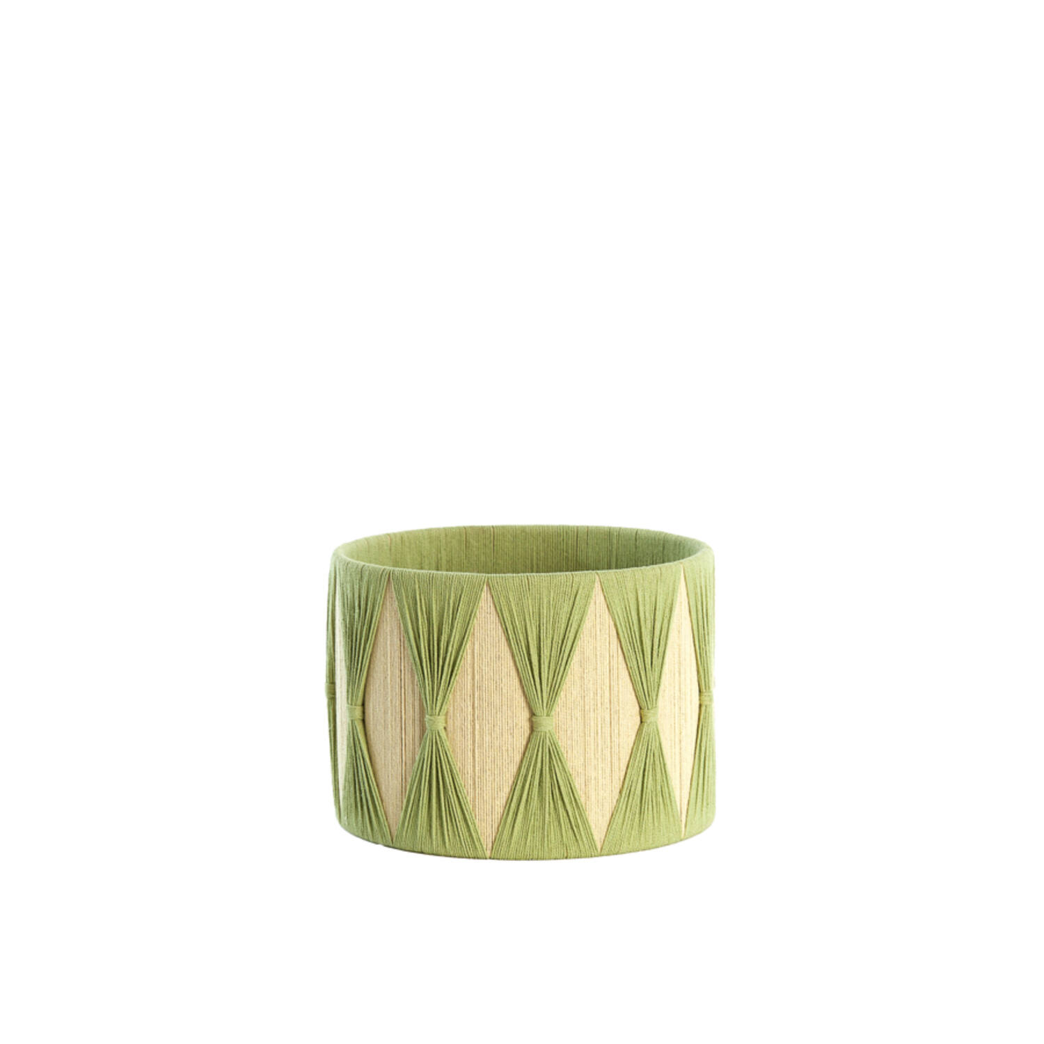 Abat-jour vert en forme de cylindre en tissu Light & Living Hannah