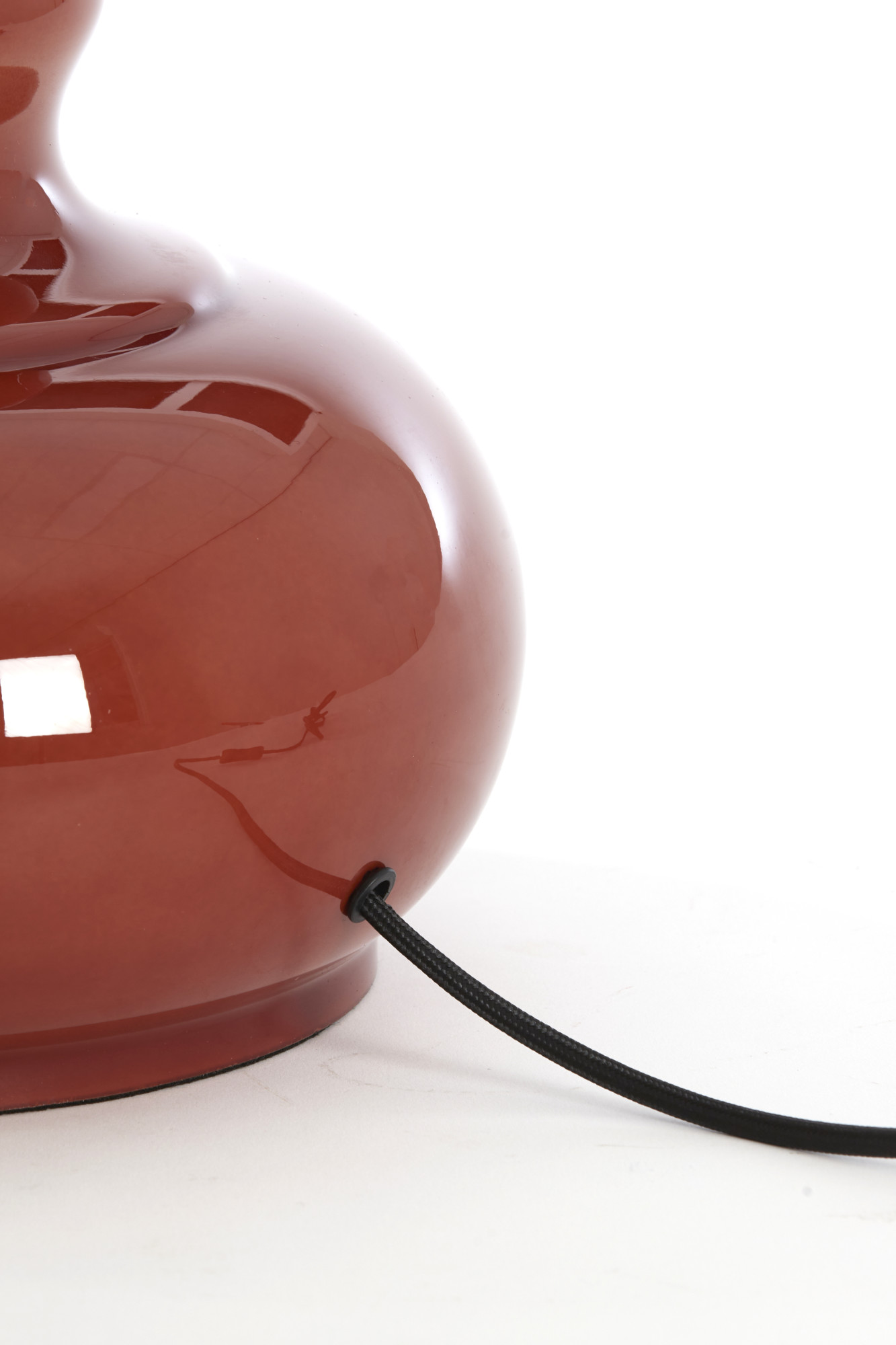 Piedestal de lampe en verre brun brillant Light & Living Verde – Image 4