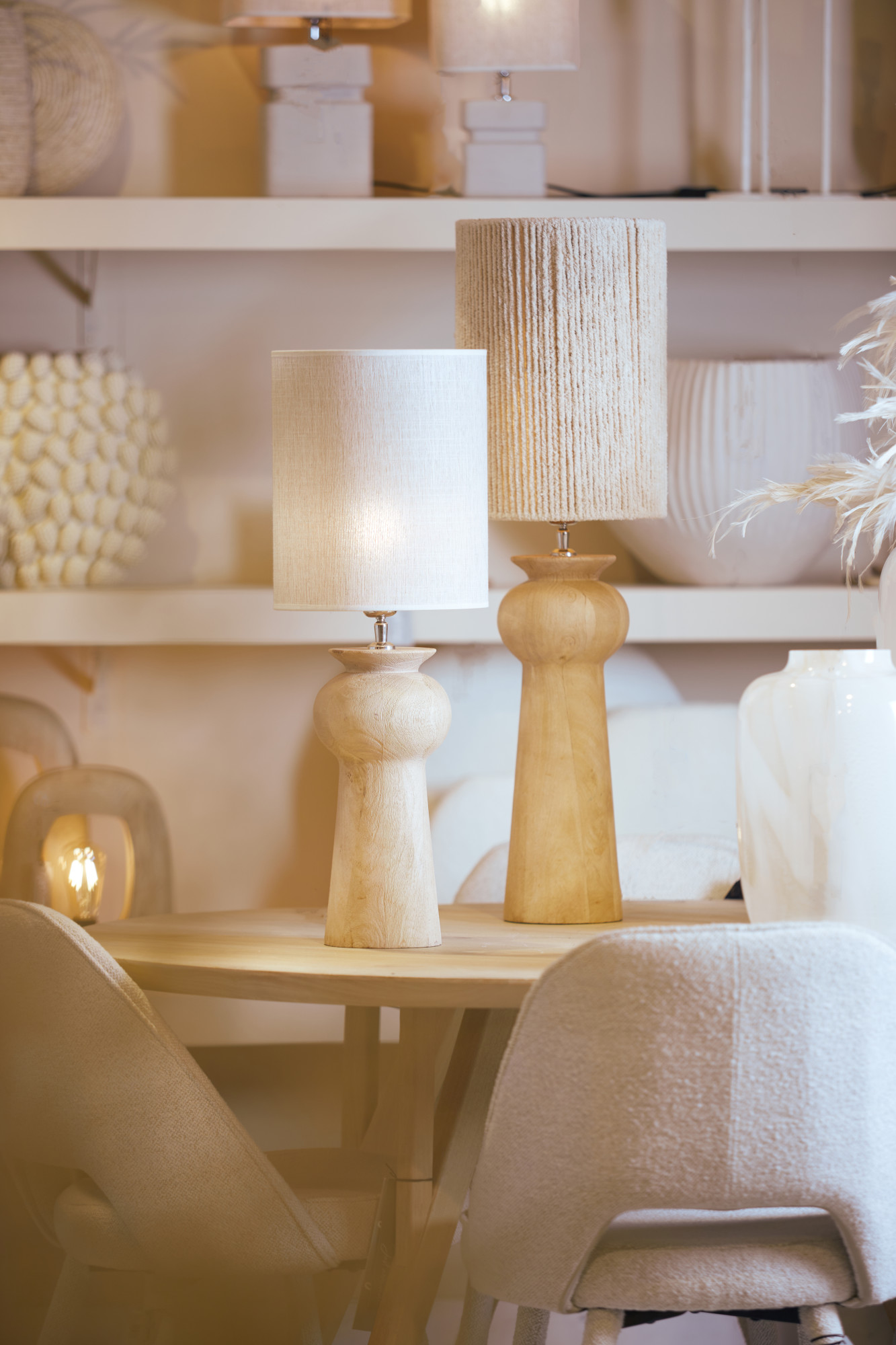 Socle de lampe en bois naturel Light & Living Baglio – Image 5