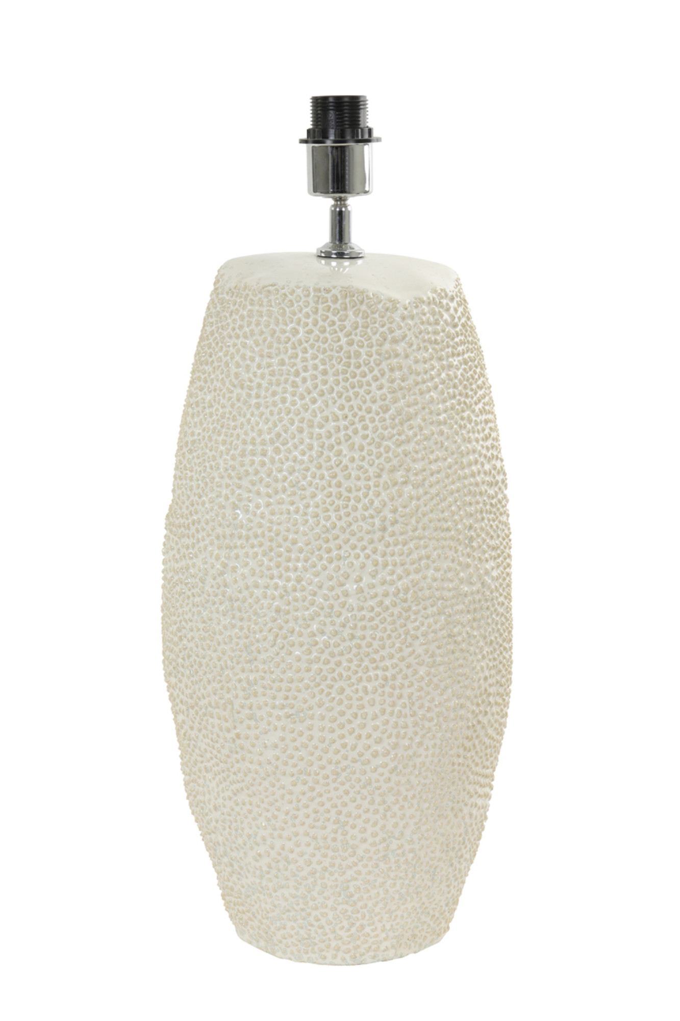 Socle de lampe de table avec texture blanche Light & Living Kyara – Image 2