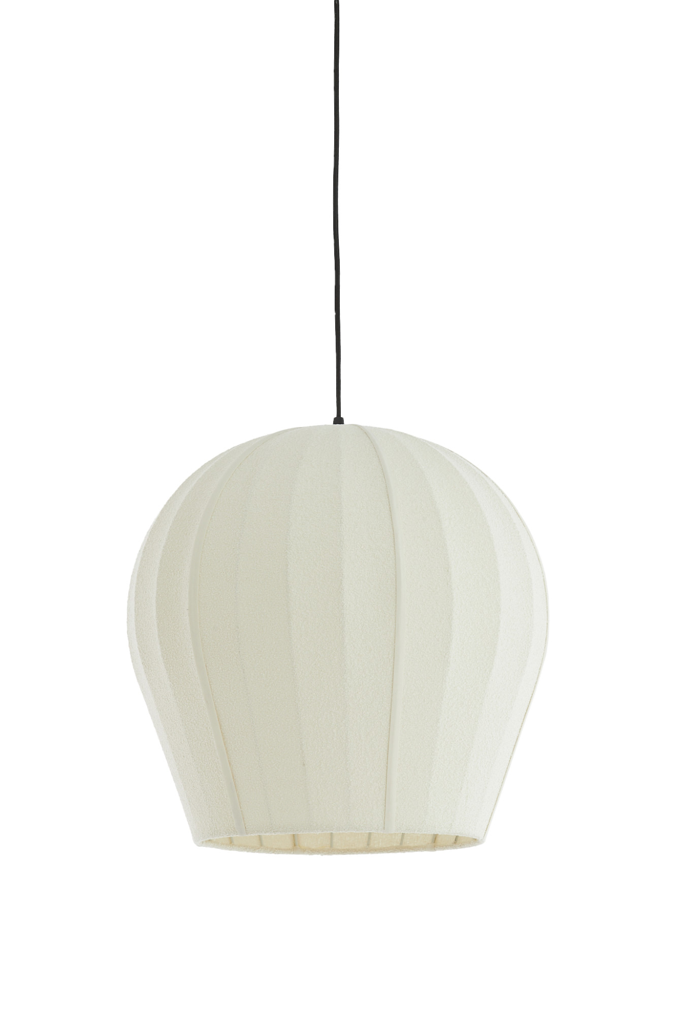 Suspension blanche en tissu avec abat-jour élégant Light & Living Zagori – Image 2