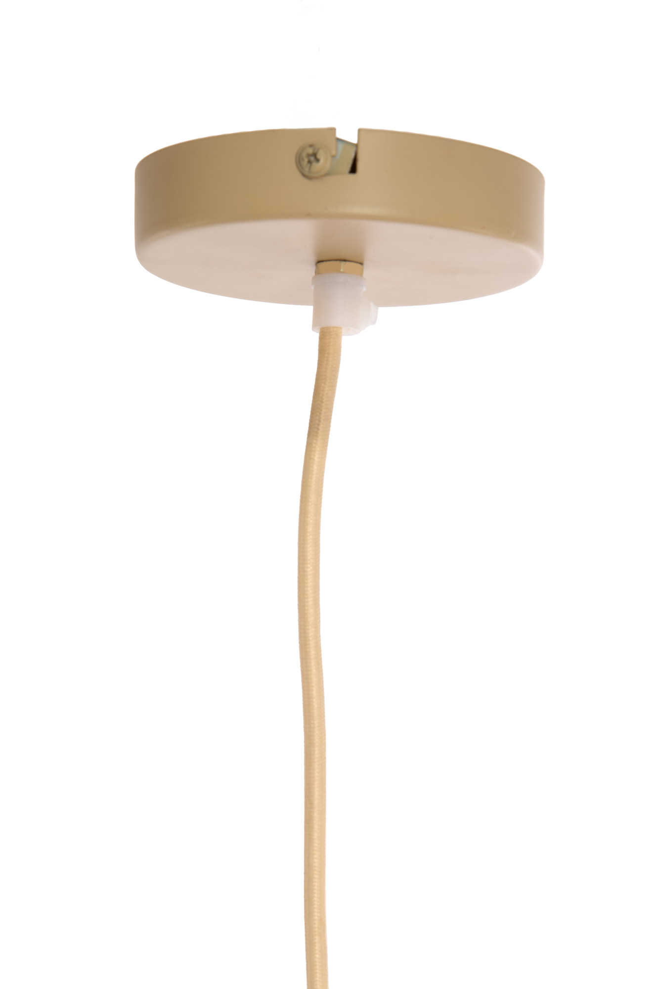 Suspension ovale en tissu beige Light & Living Sukau – Image 6