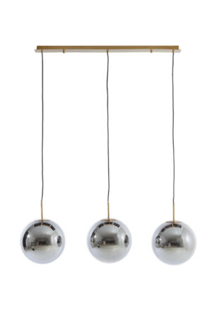 Alternative view of Suspension sphérique argentée Light & Living Medina