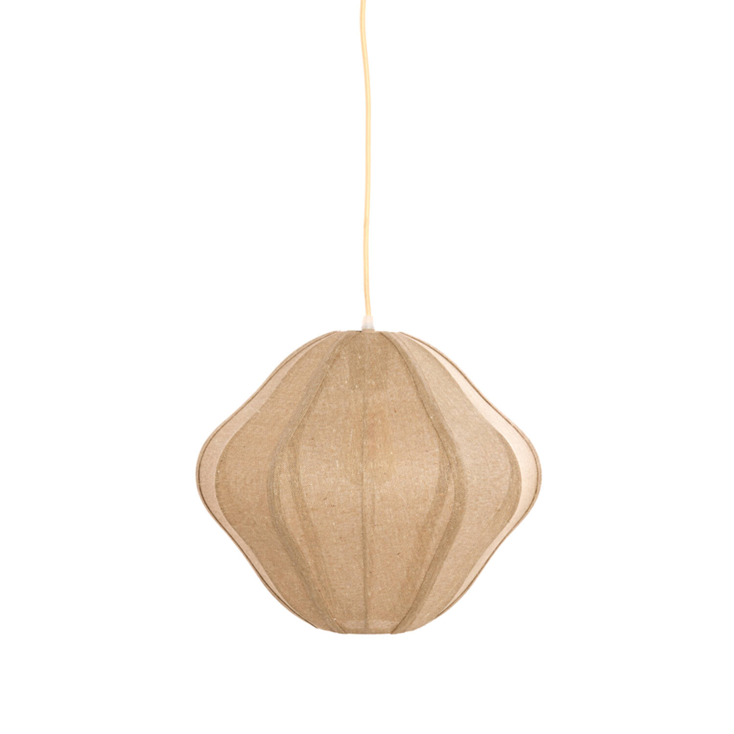 Suspension ovale en tissu beige Light & Living Sukau