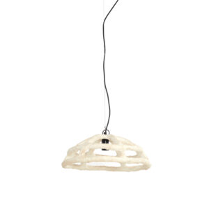 Suspension blanche en textile organique Light & Living Porila