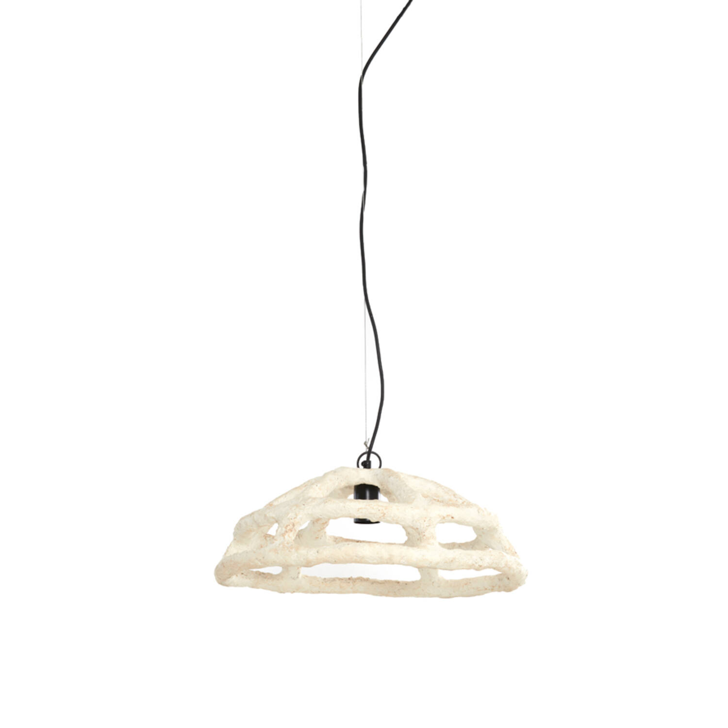 Suspension blanche en textile organique Light & Living Porila