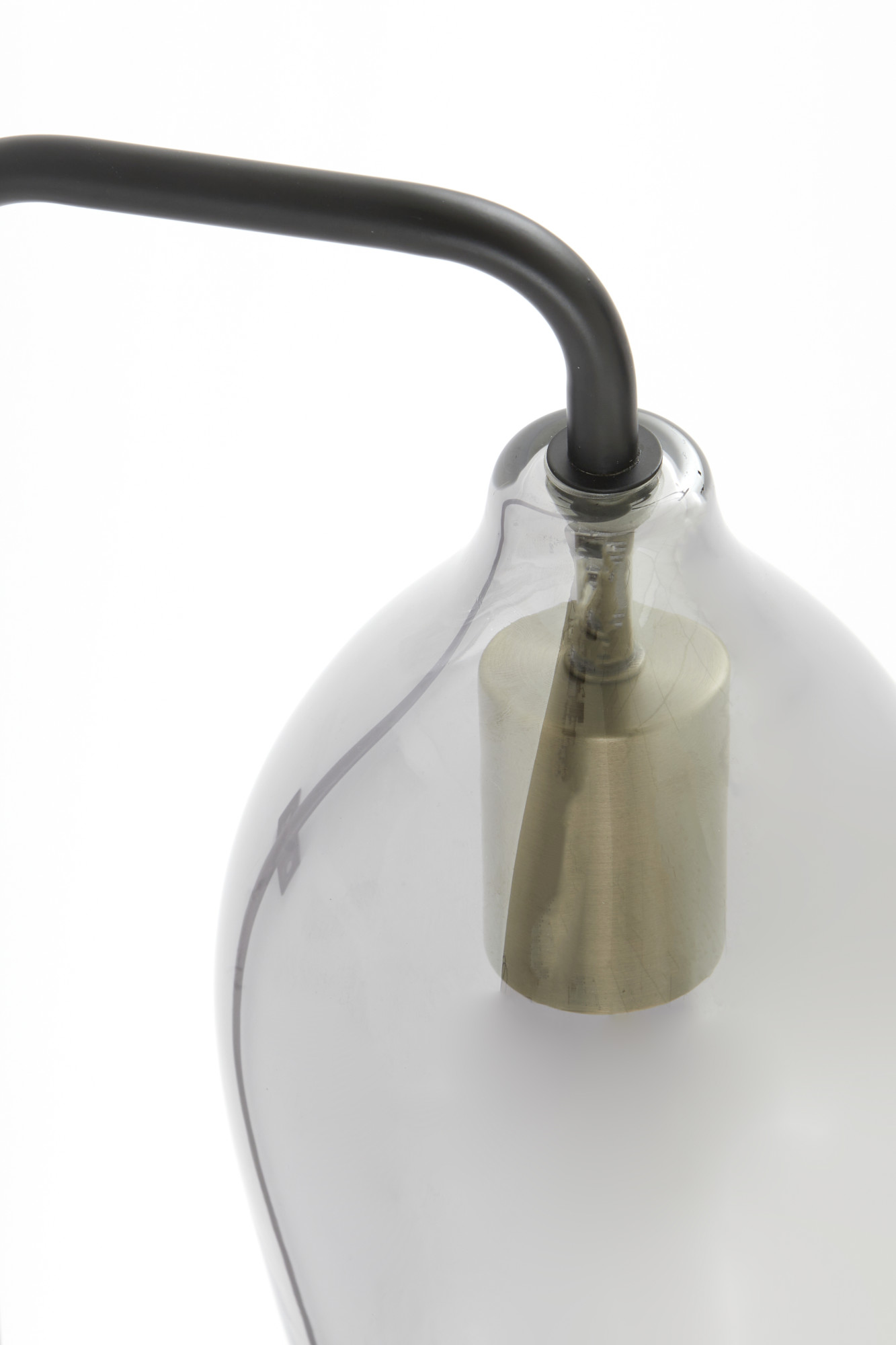 Abat-jour en verre avec détail en métal Light & Living Lukaro – Image 6