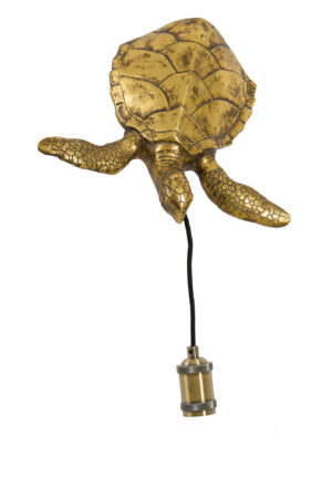 Alternative view of Applique murale décorative tortue dorée Light & Living Turtle