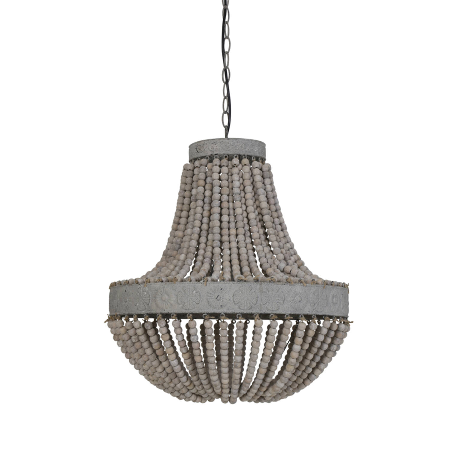 Suspension lustre en perles de bois Light & Living Luna