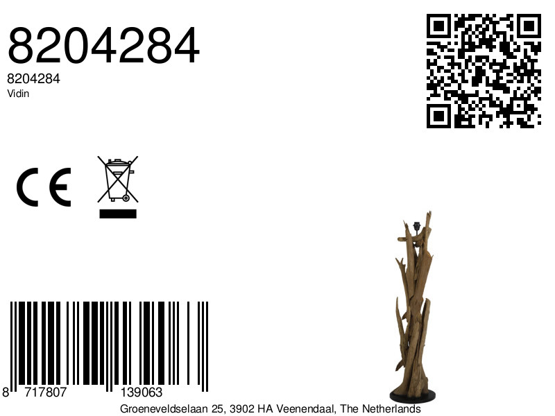 Base de lampe en bois rustique Light & Living Vidin – Image 7