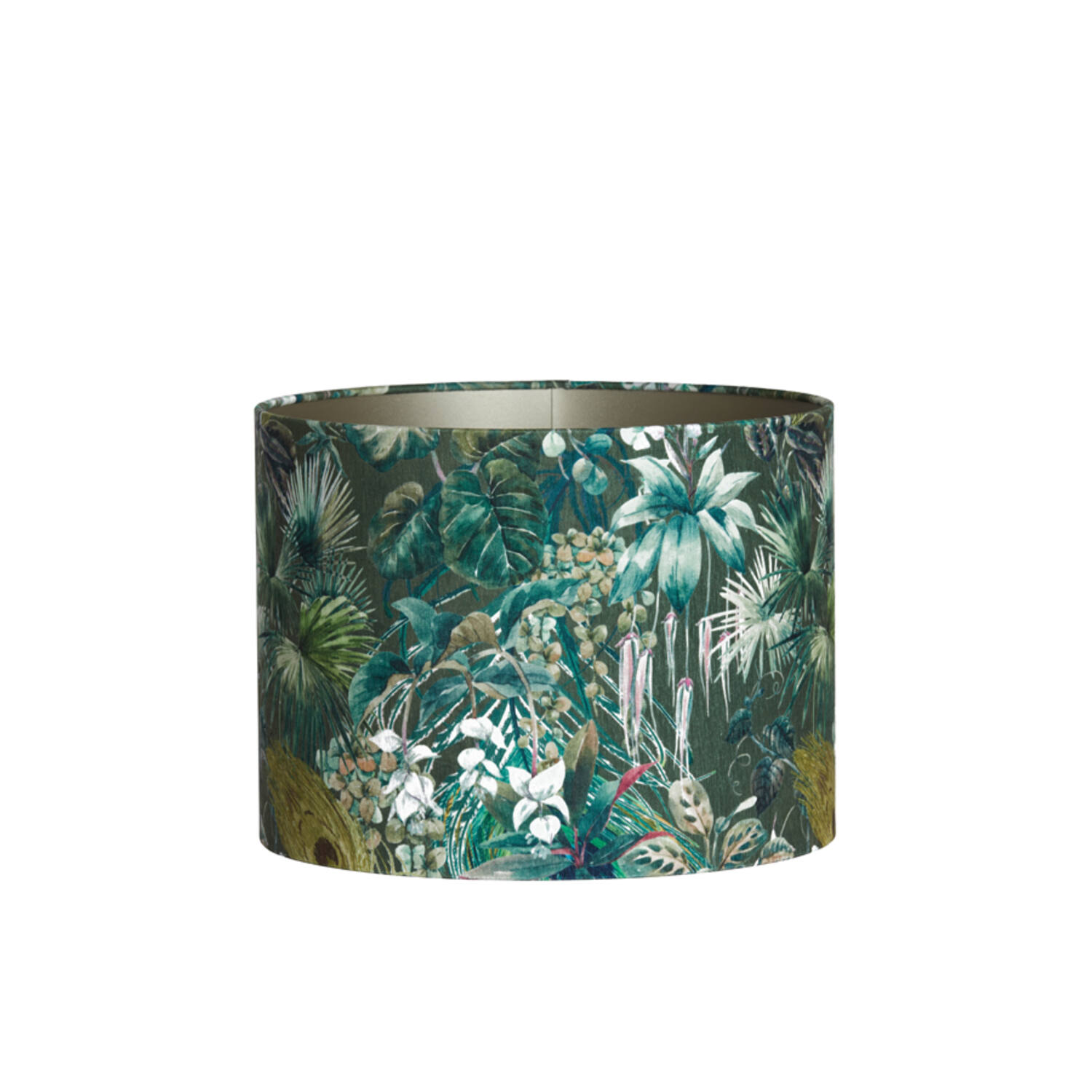 Abat-jour en feuilles tropicales en forme cylindrique Light & Living Xenia Flora