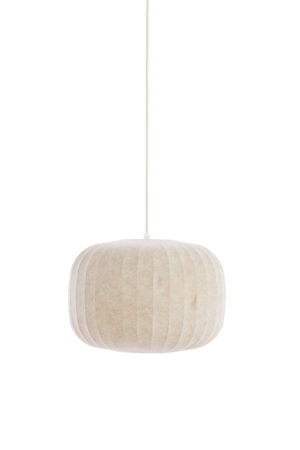 Alternative view of Suspension en tissu crème avec ambiance chaleureuse Light & Living Lexa