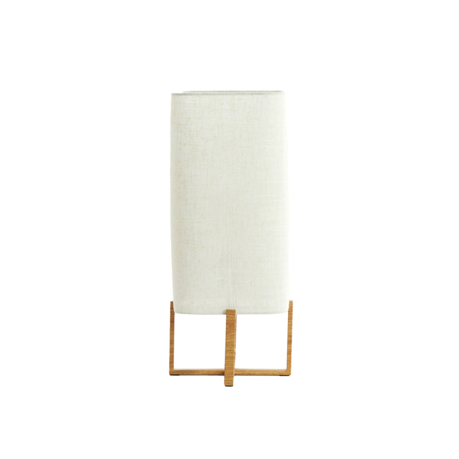 Lampe avec abat-jour rectangulaire en lin blanc Light & Living Wyn