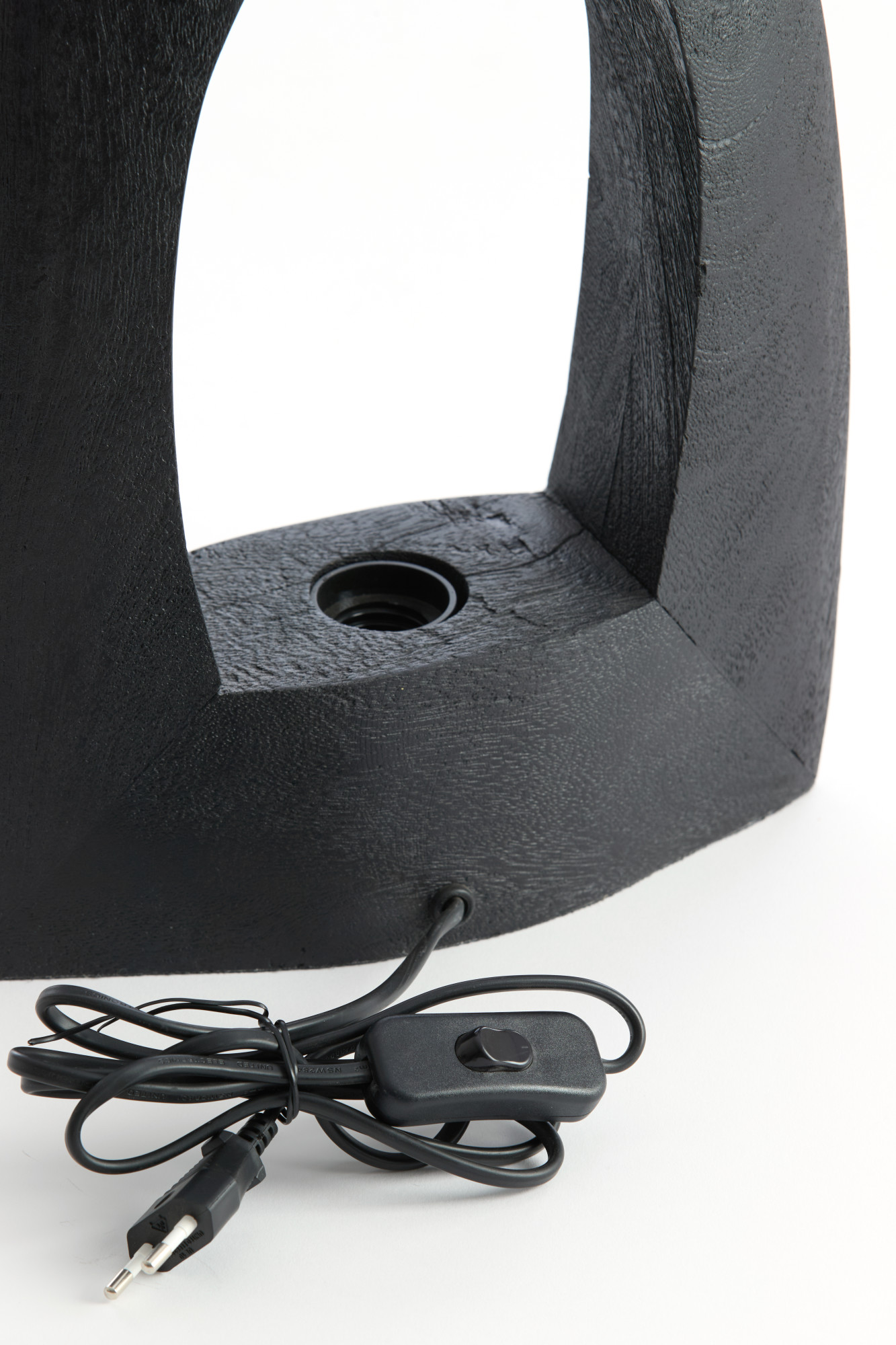 Socle de lampe en bois noir Light & Living Carini – Image 6