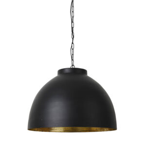 Suspension noire avec abat-jour industriel Light & Living Kylie