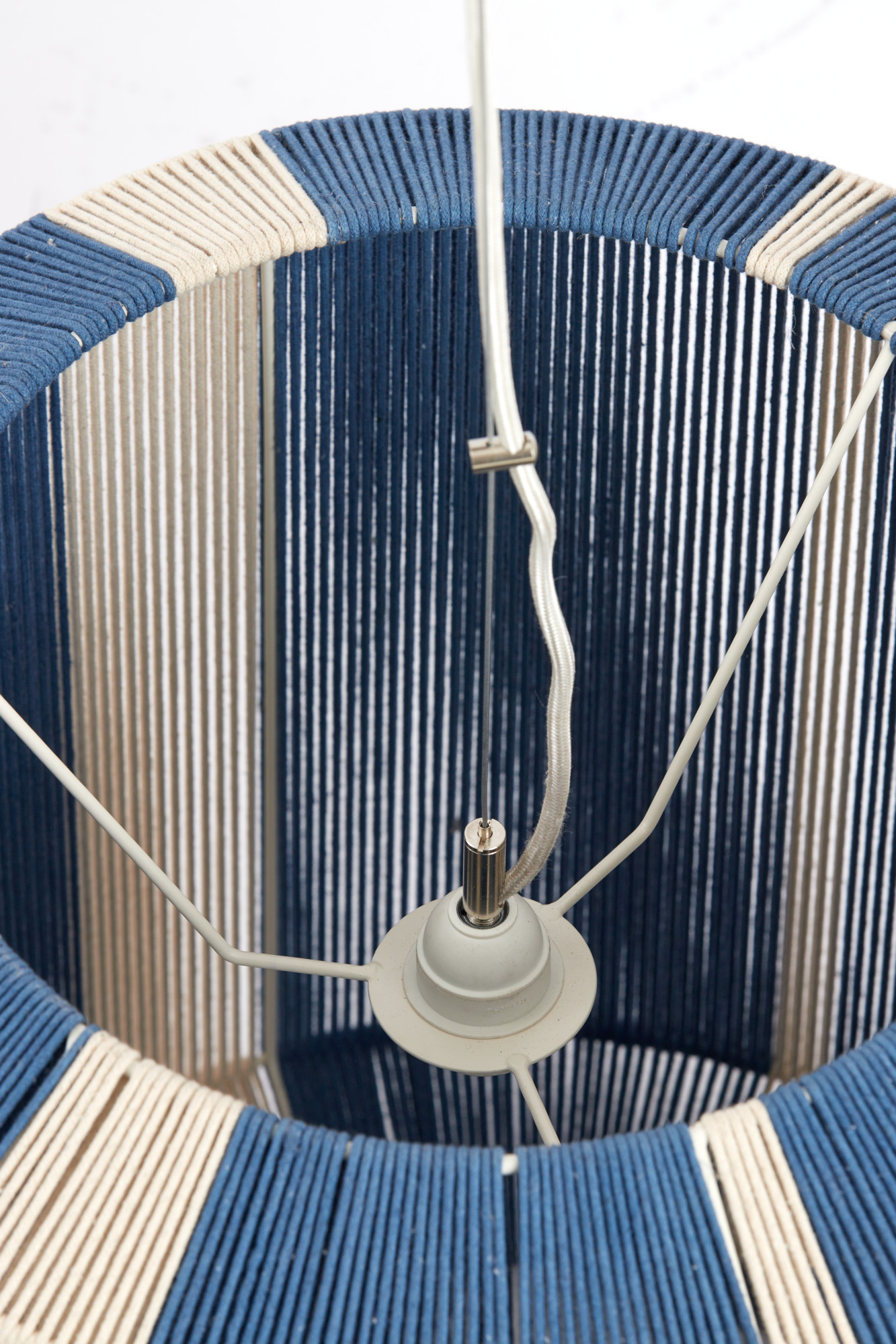Suspension bleu et blanc avec bandes textiles Light & Living Kozana – Image 5