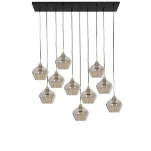 Suspension en verre à plusieurs pendants Light & Living Rakel