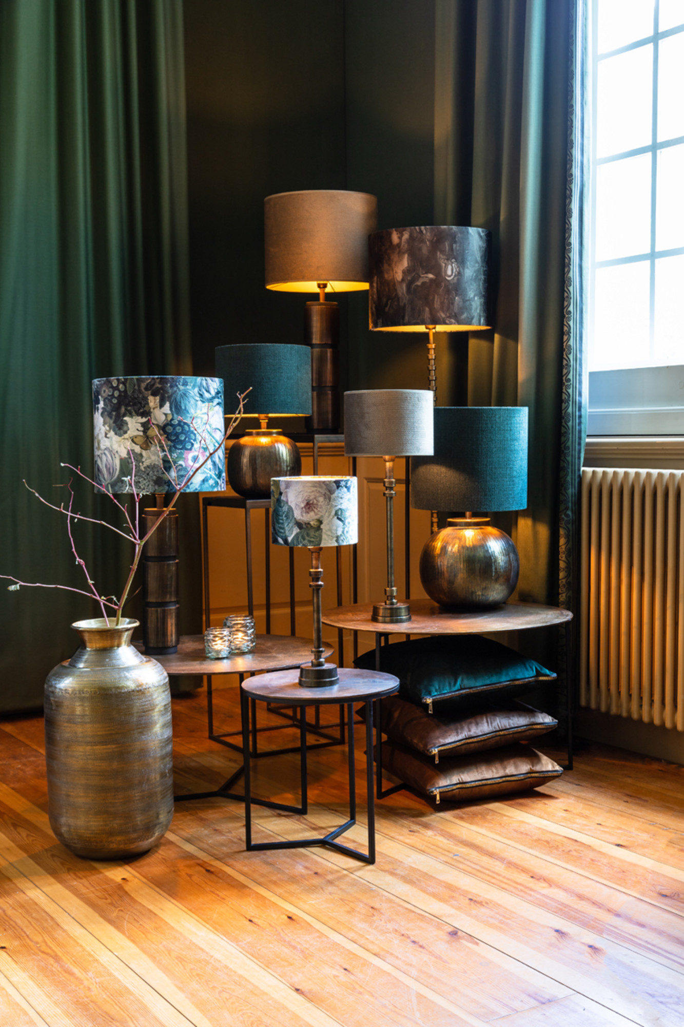 Abat-jour cylindrique noir pour votre intérieur Light & Living Marble – Image 5