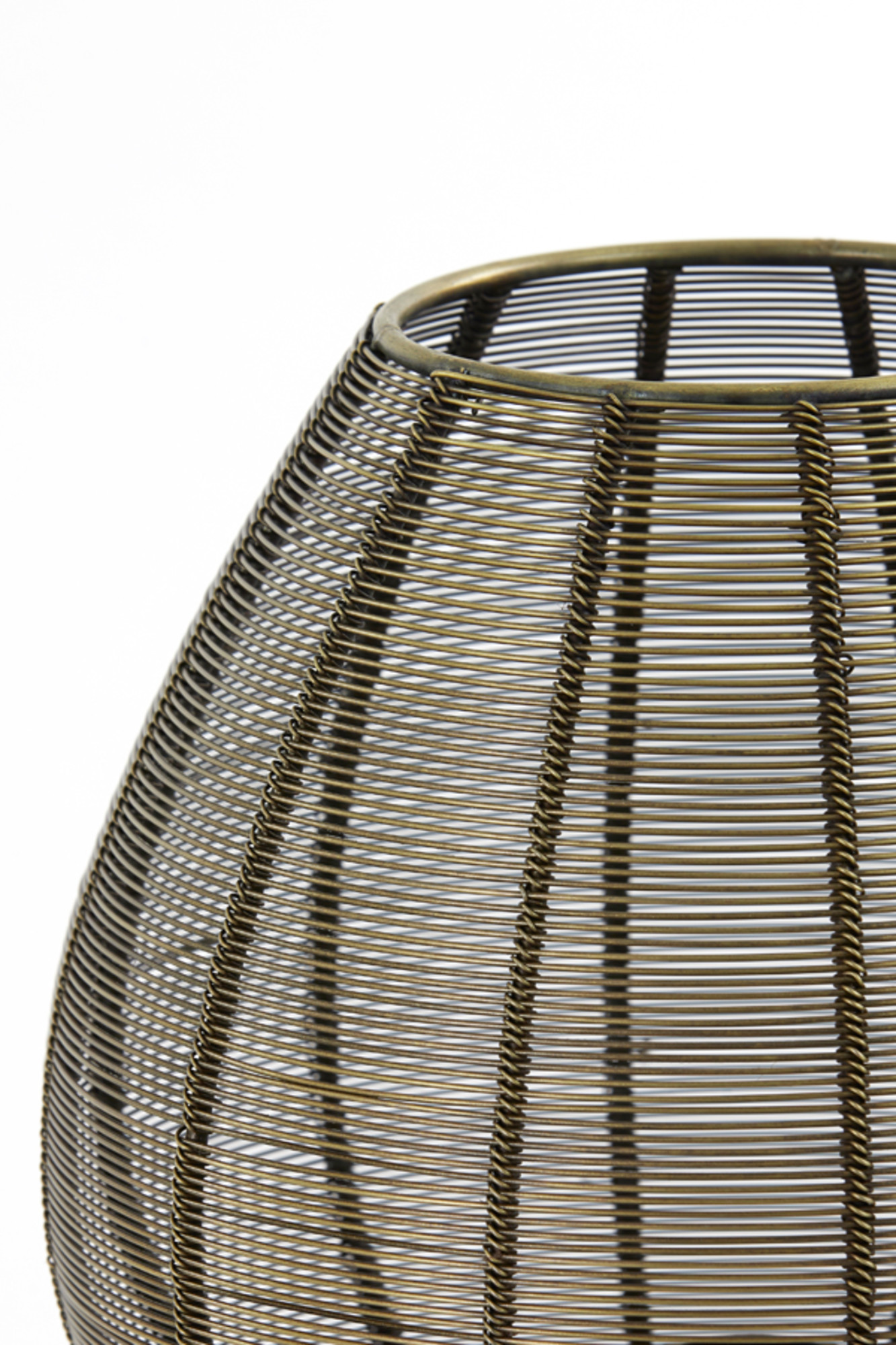 Lampe de table dorée en fil arrondi Light & Living Suneko – Image 3