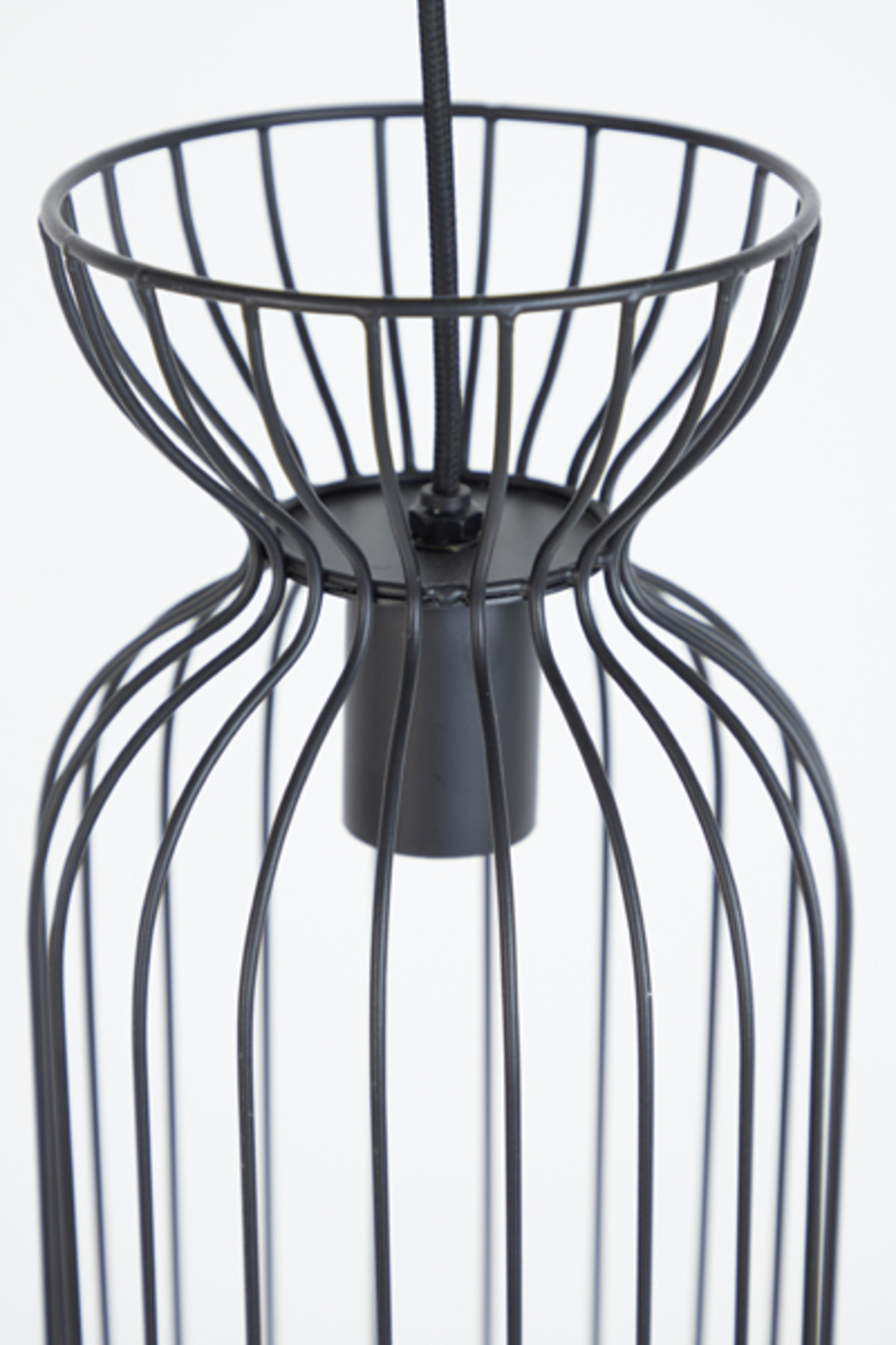 Suspension cage en métal noir Light & Living Lazar – Image 4