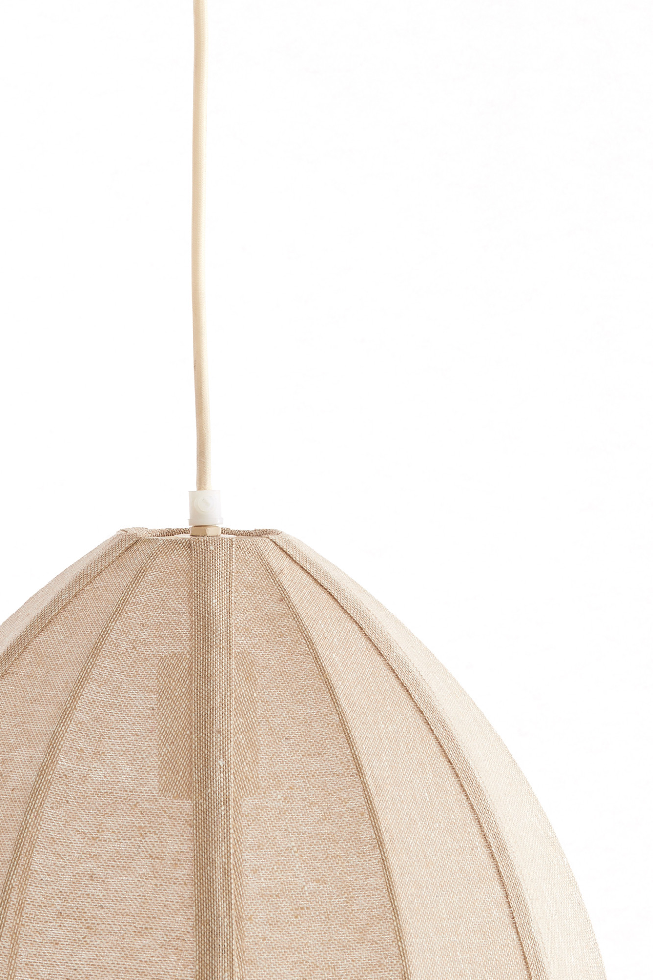 Suspension ovale beige avec abat-jour en tissu Light & Living Milatos – Image 6