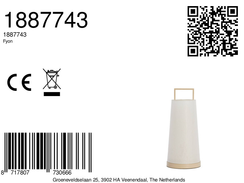 Lampe de table ivoire Light & Living Fyon – Image 7