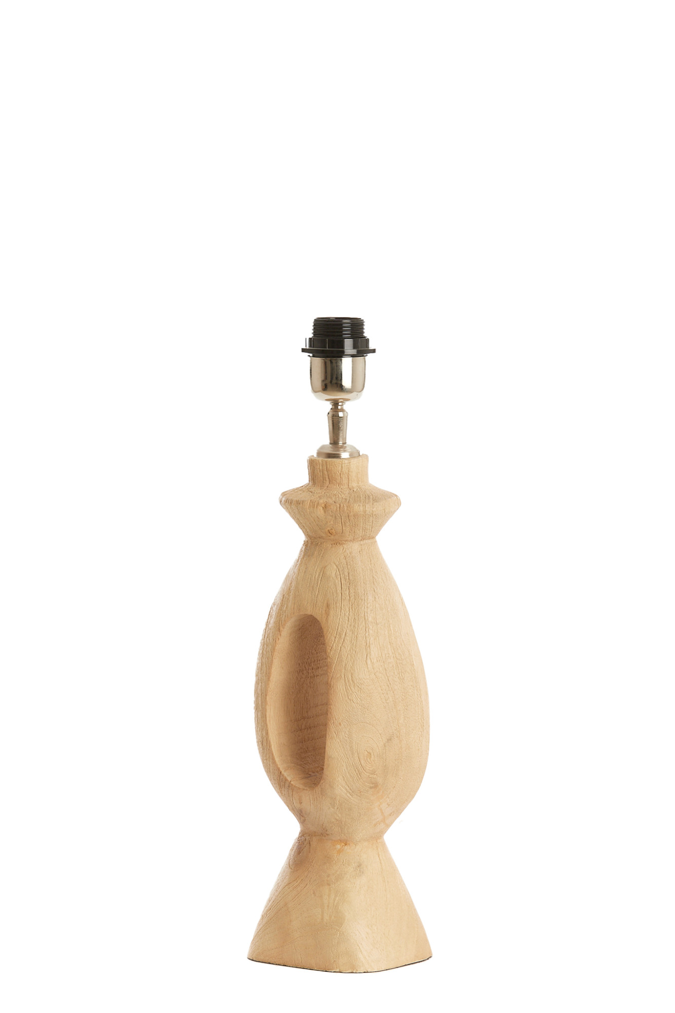 Sculpture de pied de lampe en bois Light & Living Django – Image 3