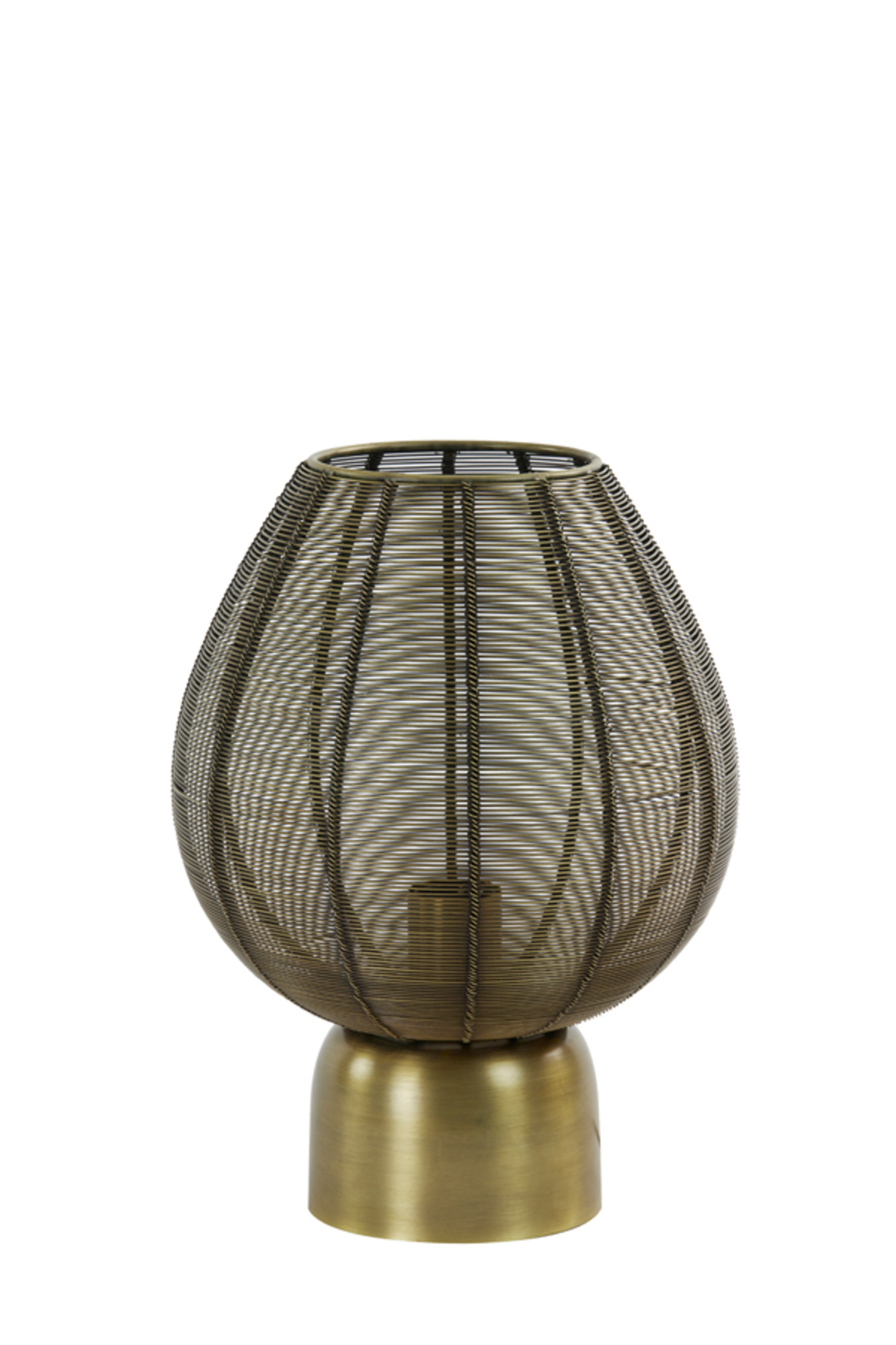 Lampe de table dorée en fil arrondi Light & Living Suneko – Image 2