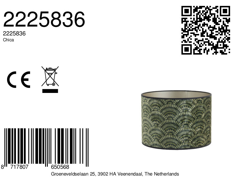 motif d'abat-jour Art Déco Light & Living Chica – Image 5