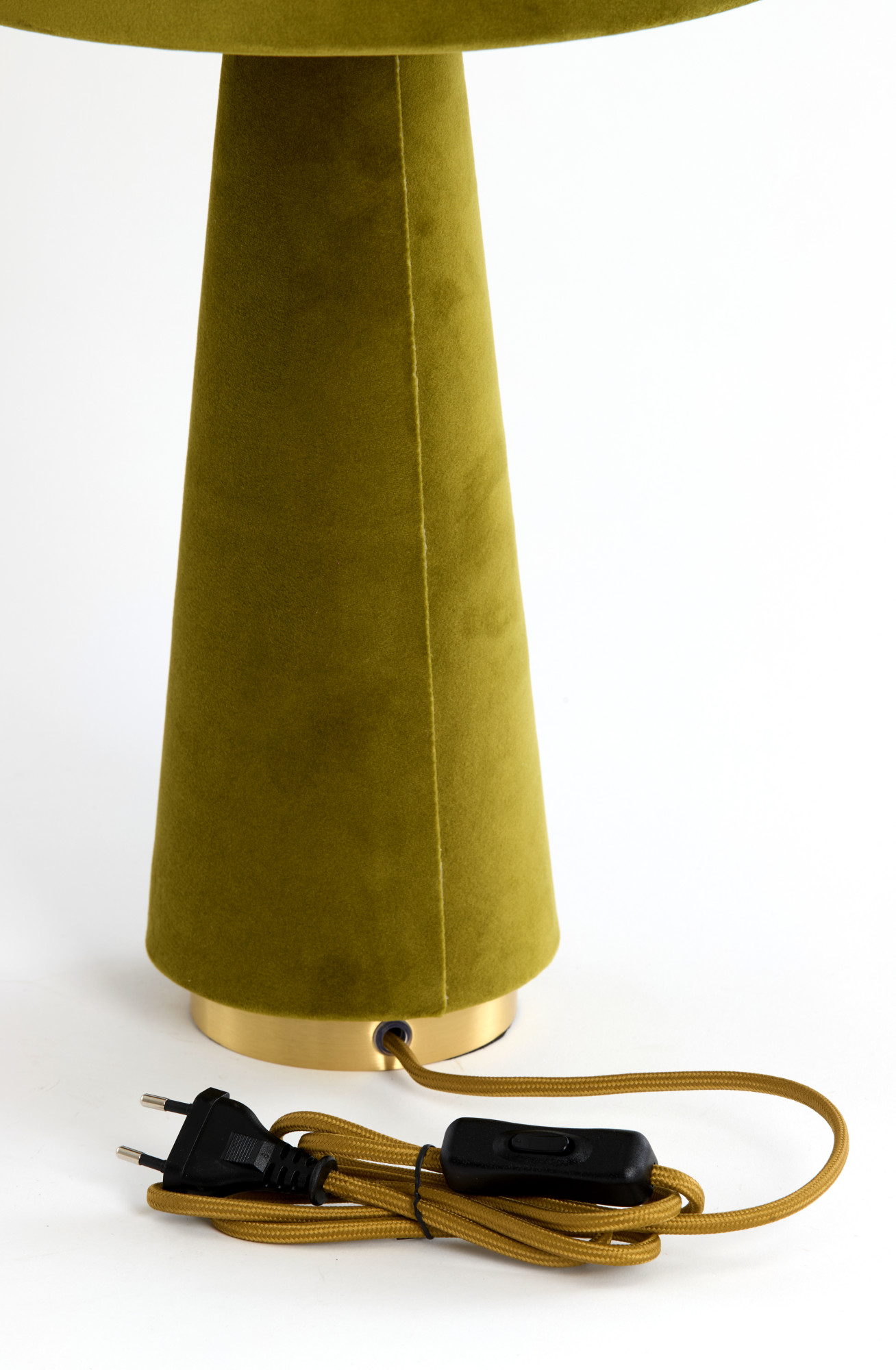 Lampe verte olive en tissu style rétro Light & Living Devia – Image 4