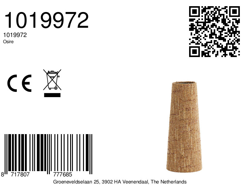 Abat-jour en tissu tissé naturel Light & Living Osire – Image 7