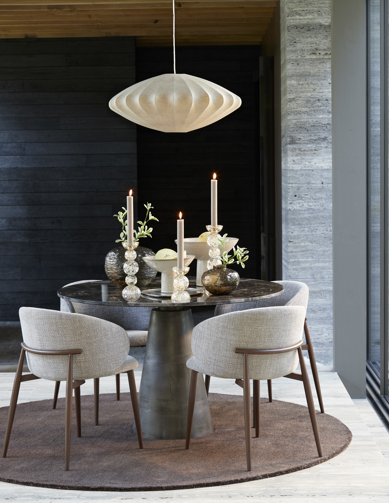 Suspension beige avec abat-jour textile Light & Living Fay – Image 4