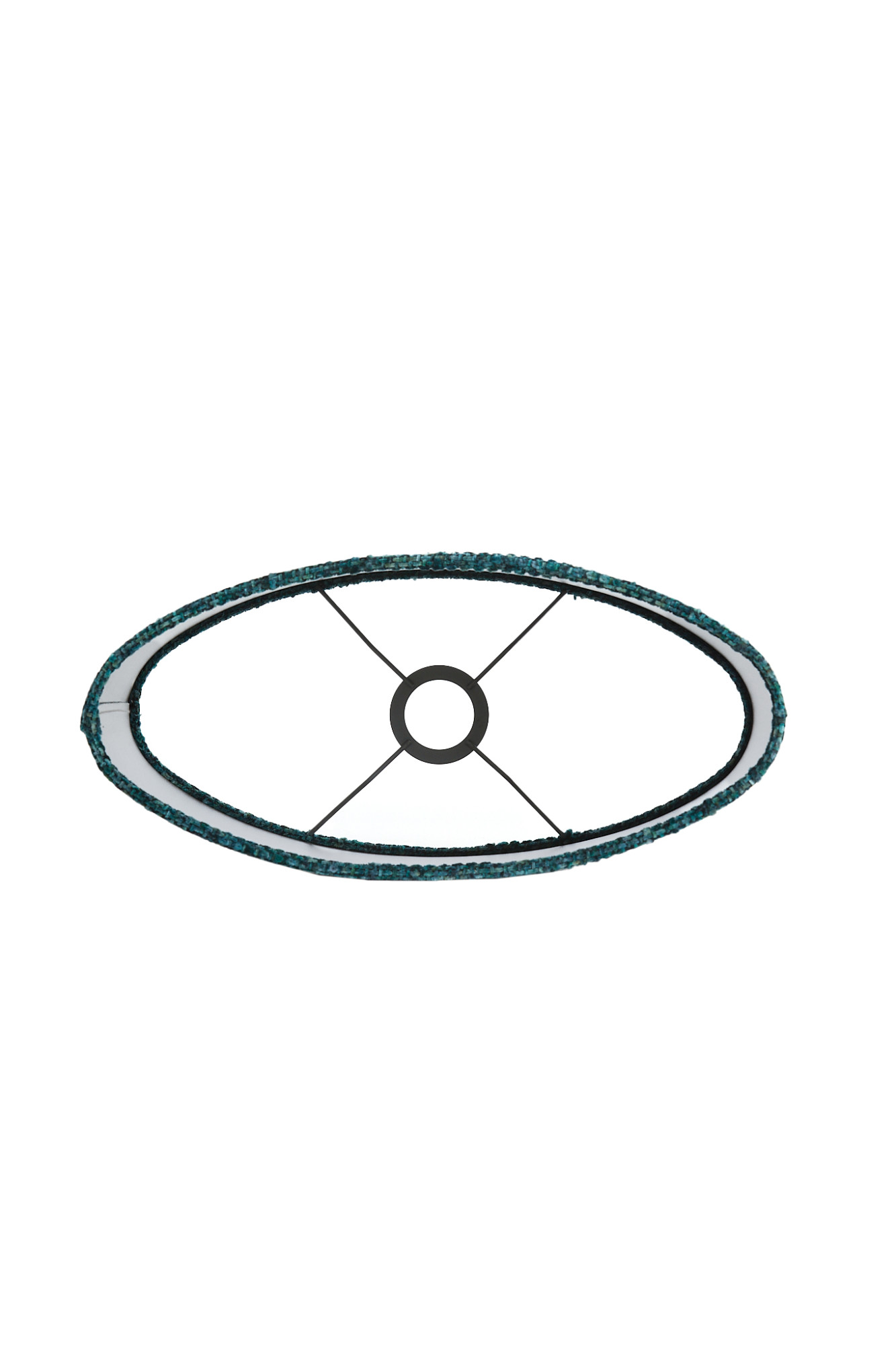Abat-jour cylindrique en tissu turquoise Light & Living Osire – Image 7