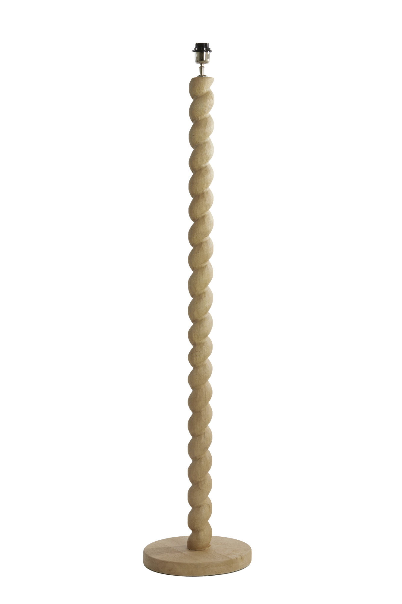 Piedestal de lampe en bois en forme de spirale Light & Living Nanno – Image 2