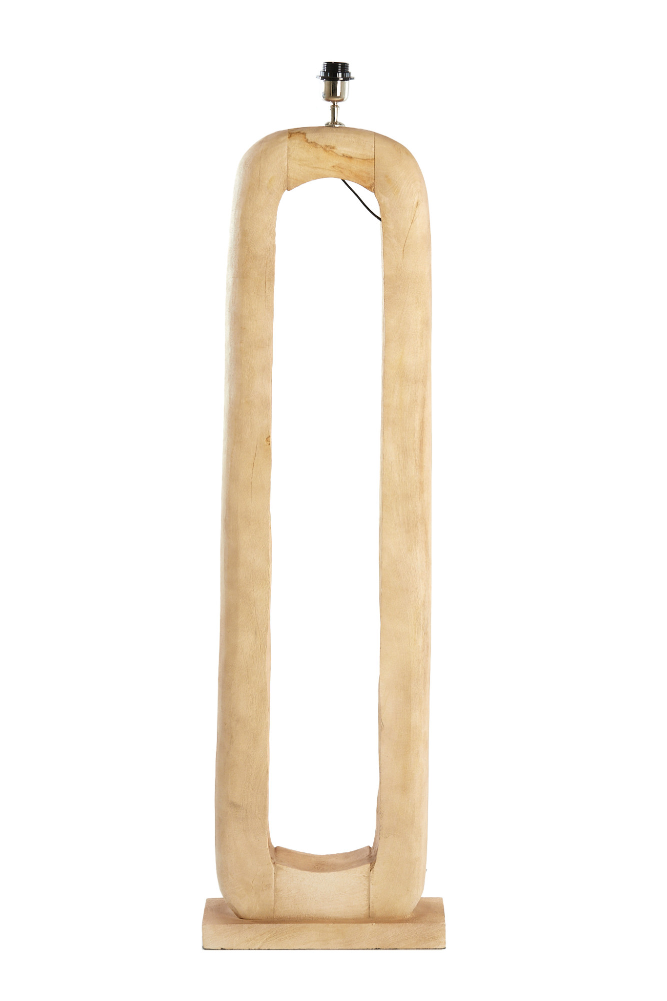 Socle de lampe en bois ovale de couleur naturelle Light & Living Kelafo – Image 2