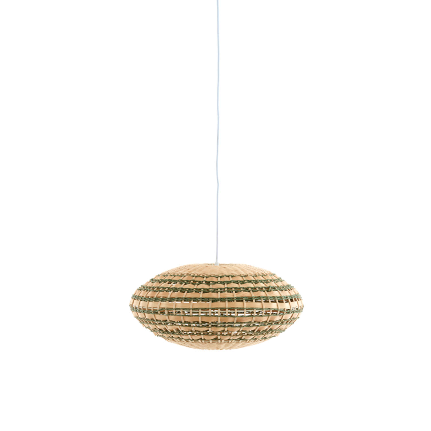 Suspension ovale en rotin tressé Light & Living Tawela