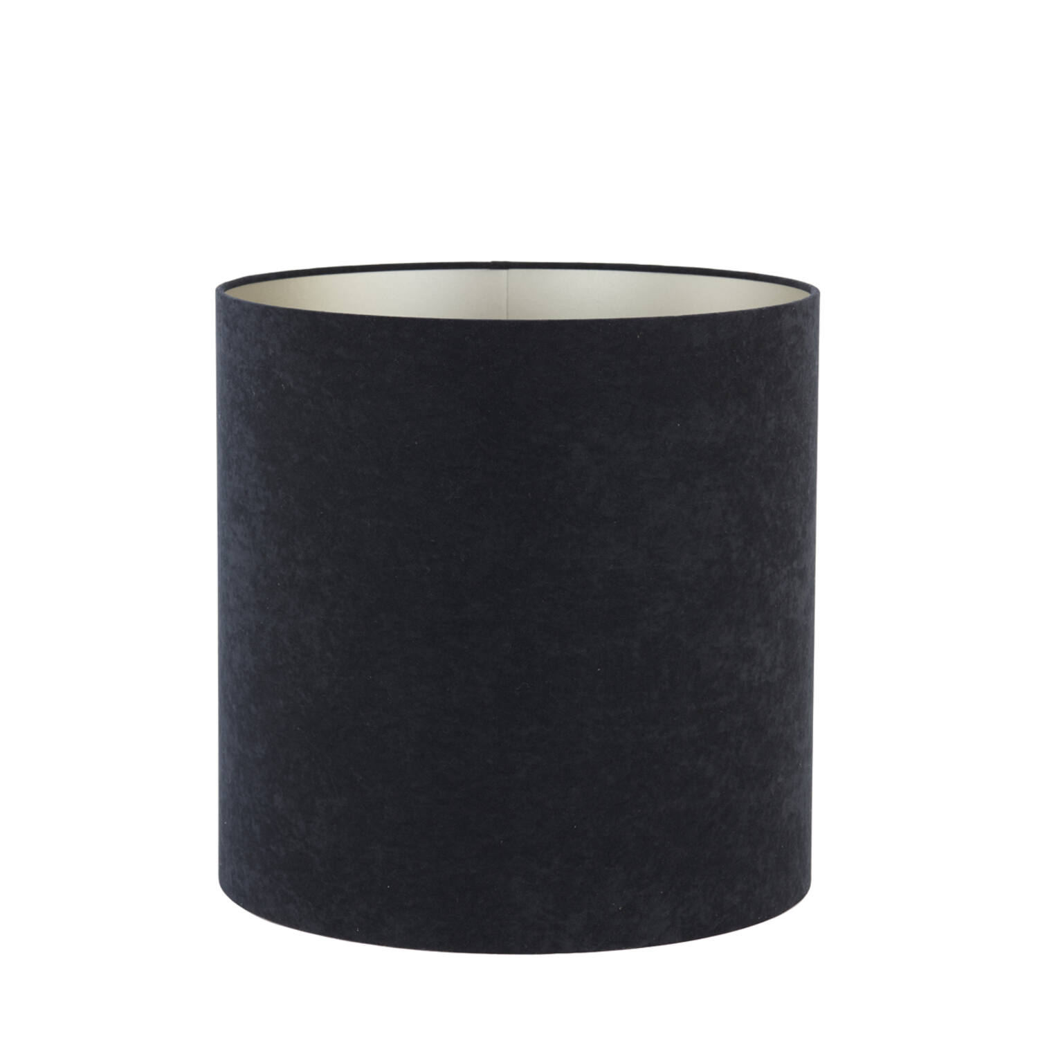 Abat-jour cylindrique noir original Light & Living Velours